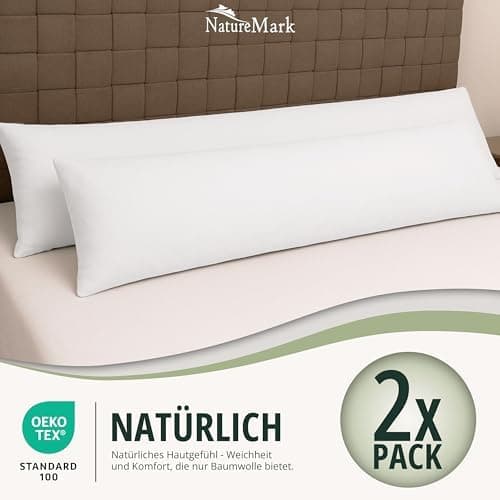NatureMark Jersey Kissenbezüge – weich & atmungsaktiv, hautfreundlich – 40x40 cm, Anthrazit
