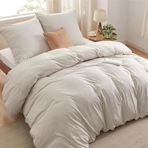 BEDSURE Bettwäsche 135x200 4‑teilig – Weiches Baumwoll‑Feeling Bettwäsche‑Set 135 x 200 cm, inkl. 2 Kissenbezüge 80x80,