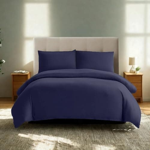 Komfortec Bettwäsche 2‑teilig (Bettbezug 155x220 + Kissenbezug 80x80) – superweiche gebürstete 100% Mikrofaser, Grau, OE
