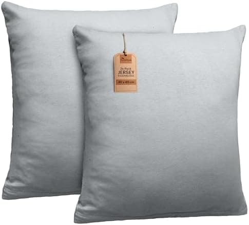 NatureMark Jersey Kissenbezüge – weich & atmungsaktiv, hautfreundlich – 40x40 cm, Anthrazit
