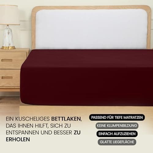 Utopia Bedding Spannbettlaken 180×200 cm – Grau, gebürstete Polyester‑Mikrofaser, OEKO‑TEX zertifiziert