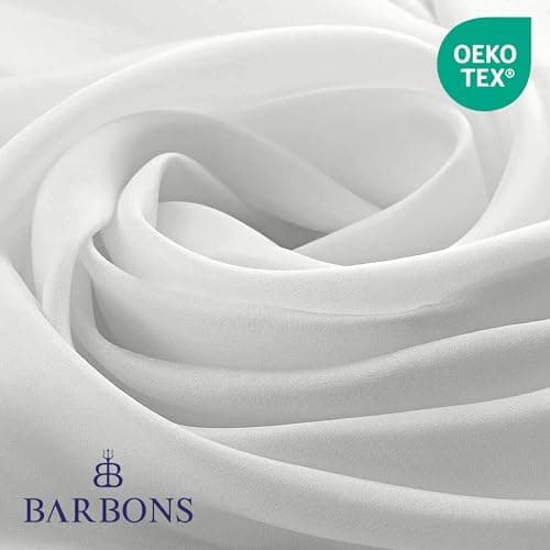 BARBONS Spannbettlaken 140x200 cm – 100% Baumwolle Jersey, für Boxspringbett & Matratzen bis 27 cm – Hellgrau