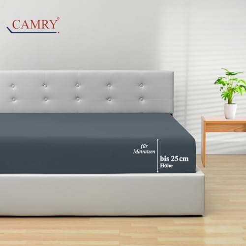 Camry Spannbettlaken 180x200–200x200 cm – Baumwoll‑Jersey Orange
