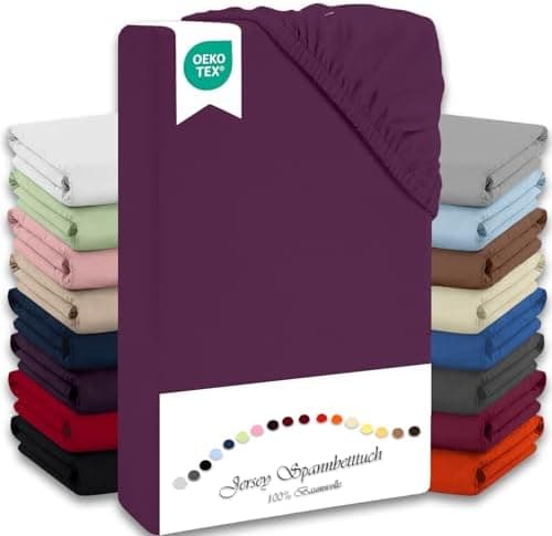 Julido Jersey-Spannbettlaken 140x200 cm – Baumwolle, OEKO-TEX® Standard 100, hautfreundlich & allergikergeeignet, Grün