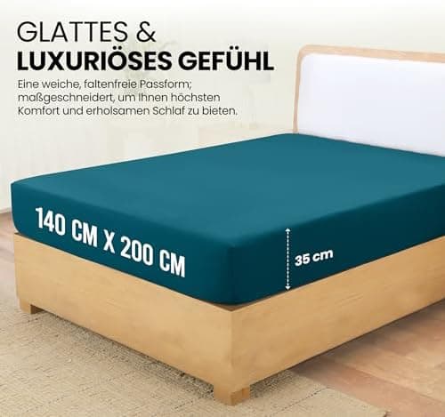 Utopia Bedding Spannbettlaken 180×200 cm – Grau, gebürstete Polyester‑Mikrofaser, OEKO‑TEX zertifiziert
