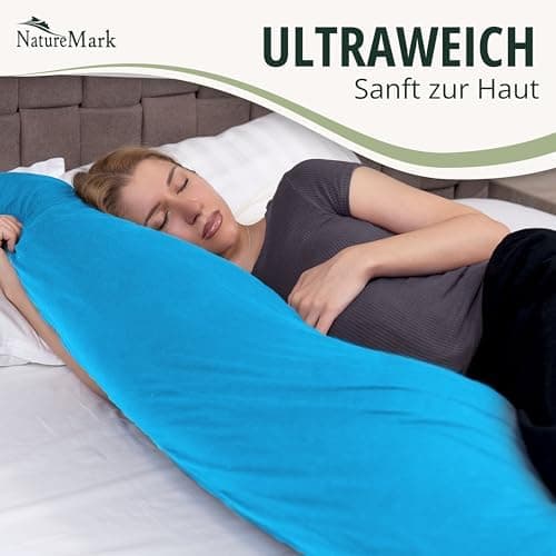 NatureMark Jersey Kissenbezüge – weich & atmungsaktiv, hautfreundlich – 40x40 cm, Anthrazit