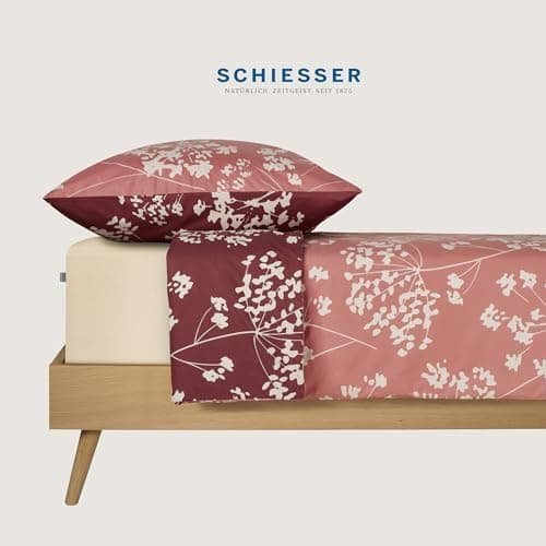 Schiesser Spannbettlaken Jessi – 100% gekämmte Baumwolle aus nachhaltiger Produktion | 180–190×200 cm, Matratzenhöhe bis