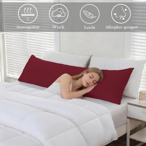 Kissenbezug 40x80 cm 2er Set – 100% Mikrofaser Beige, weich & bügelfrei mit Reißverschluss