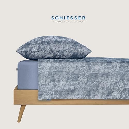 Schiesser Spannbettlaken Jessi – 100% gekämmte Baumwolle aus nachhaltiger Produktion | 180–190×200 cm, Matratzenhöhe bis