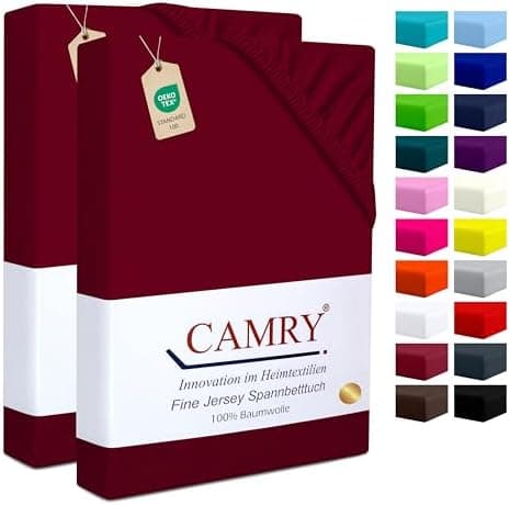 Camry Spannbettlaken 180x200–200x200 cm – Baumwoll‑Jersey Orange