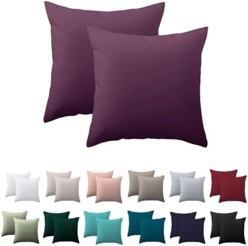 Kissenbezug 40x80 cm 2er Set – 100% Mikrofaser Beige, weich & bügelfrei mit Reißverschluss