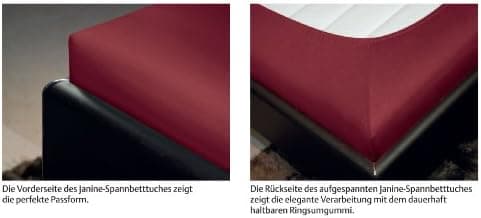Janine Spannbettlaken Mako-Feinjersey Classic Jersey für Matratzen 180–200 x 200 cm