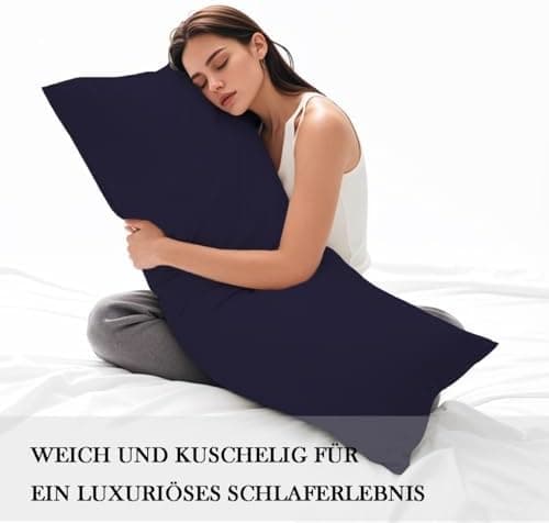 Kissenbezug 40x80 cm 2er Set – 100% Mikrofaser Beige, weich & bügelfrei mit Reißverschluss