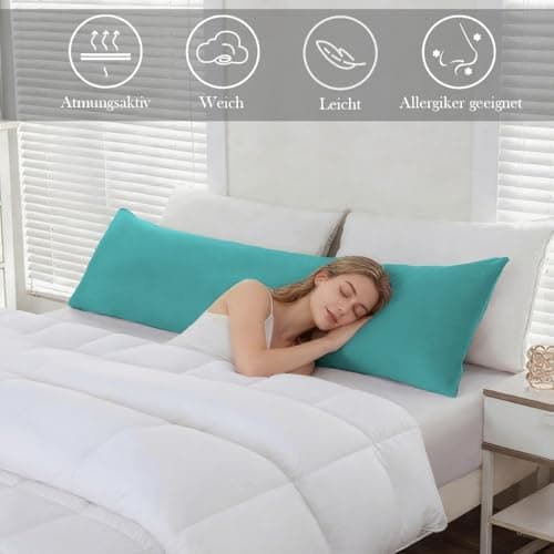 Kissenbezug 40x80 cm 2er Set – 100% Mikrofaser Beige, weich & bügelfrei mit Reißverschluss