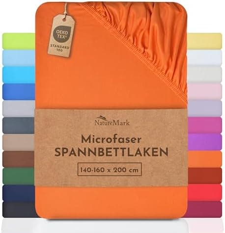 NatureMark Mikrofaser-Spannbettlaken 90x200–100x200 cm, türkis