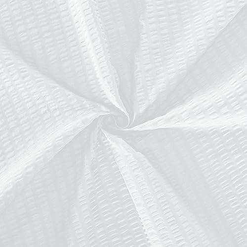Erwin Müller Bettwäsche-Set Seersucker Uni Weiß – Bettbezug 135x200 cm & Kissenbezug 40x80 cm