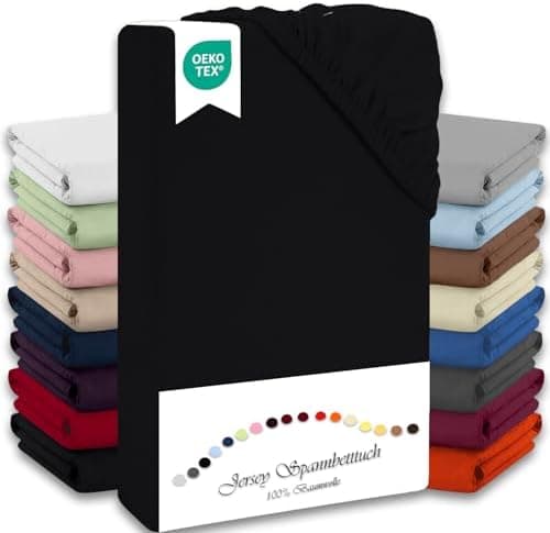 Julido Jersey-Spannbettlaken 140x200 cm – Baumwolle, OEKO-TEX® Standard 100, hautfreundlich & allergikergeeignet, Grün