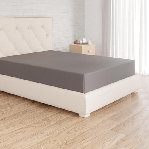 Amazon Basics Spannbettlaken – 100% Baumwolle (Jersey), 120 x 200 cm für Matratzen bis 30 cm