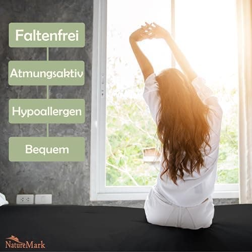 NatureMark Mikrofaser-Spannbettlaken 90x200–100x200 cm, türkis