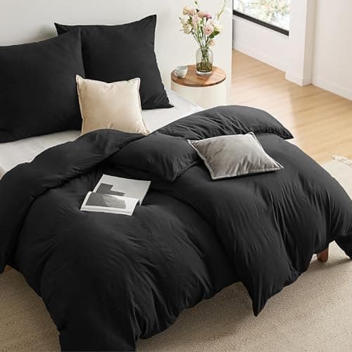 BEDSURE Bettwäsche 135x200 4‑teilig – Weiches Baumwoll‑Feeling Bettwäsche‑Set 135 x 200 cm, inkl. 2 Kissenbezüge 80x80,
