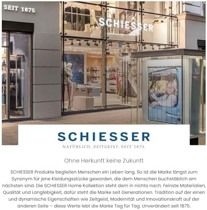 Schiesser Spannbettlaken Jessi – 100% gekämmte Baumwolle aus nachhaltiger Produktion | 180–190×200 cm, Matratzenhöhe bis