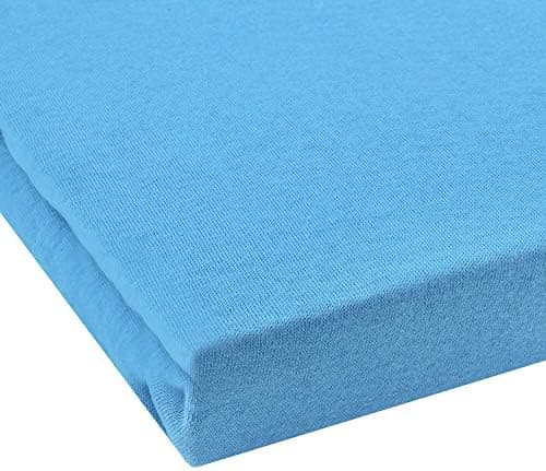 NatureMark Spannbettlaken / Spannbetttuch 100% Baumwolle, anthrazit – 90 x 200 bis 100 x 200 cm