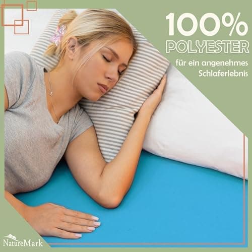 NatureMark Mikrofaser-Spannbettlaken 90x200–100x200 cm, türkis