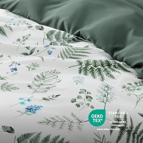 BEDSURE Bettwäsche-Set 135x200 (4-teilig) – Wendebettwäsche OEKO-TEX STANDARD 100 mit Reißverschluss, 2×80x80 Kissenbezü