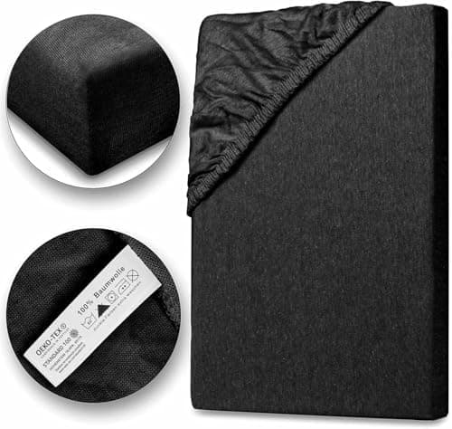Julido Jersey-Spannbettlaken 140x200 cm – Baumwolle, OEKO-TEX® Standard 100, hautfreundlich & allergikergeeignet, Grün