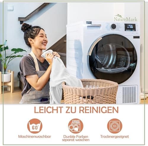 NatureMark Mikrofaser-Spannbettlaken 90x200–100x200 cm, türkis