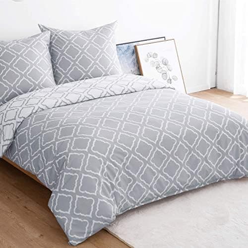 BEDSURE Bettwäsche-Set 135x200 (4-teilig) – Wendebettwäsche OEKO-TEX STANDARD 100 mit Reißverschluss, 2×80x80 Kissenbezü