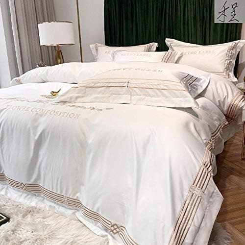 Doppelseitiger Sommer-Bettbezug aus europäischer Eisseide, kühlend & wendbar – 4‑teiliges Set 200×230 cm für 1,5 m Bett