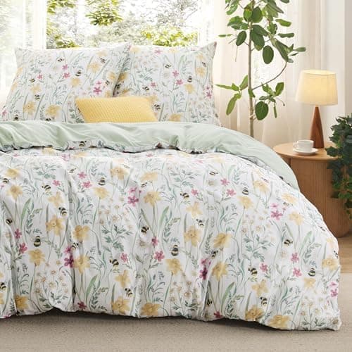 BEDSURE Bettwäsche-Set 135x200 (4-teilig) – Wendebettwäsche OEKO-TEX STANDARD 100 mit Reißverschluss, 2×80x80 Kissenbezü