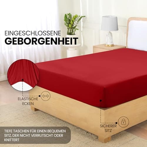 Utopia Bedding Spannbettlaken 180×200 cm – Grau, gebürstete Polyester‑Mikrofaser, OEKO‑TEX zertifiziert