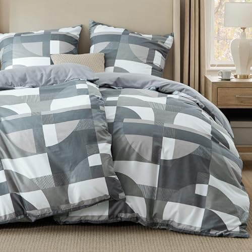 BEDSURE Bettwäsche-Set 135x200 (4-teilig) – Wendebettwäsche OEKO-TEX STANDARD 100 mit Reißverschluss, 2×80x80 Kissenbezü