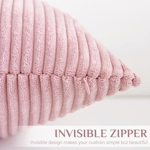 Softalker Kissenbezug 40x40 cm – 2er Set flauschig rosa, Dekokissenbezug für Sofa, Wohnzimmer & Schlafzimmer