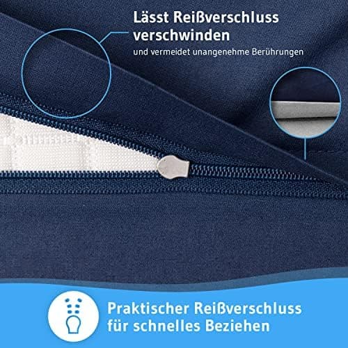 Bettwäsche 135x200 – 100% Renforce Baumwolle (OEKO-TEX STANDARD 100) | Set: Bettbezug 135x200 + Kissenbezug 80x80