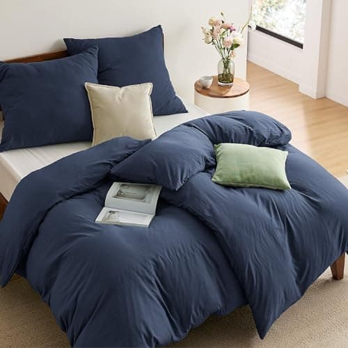 BEDSURE Bettwäsche 135x200 4‑teilig – Weiches Baumwoll‑Feeling Bettwäsche‑Set 135 x 200 cm, inkl. 2 Kissenbezüge 80x80,