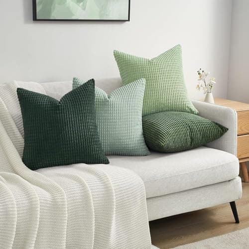 Topfinel Kissenbezüge 40x40 cm 4er-Set Rosa – Cord-Optik, flauschig, GRS‑zertifiziert