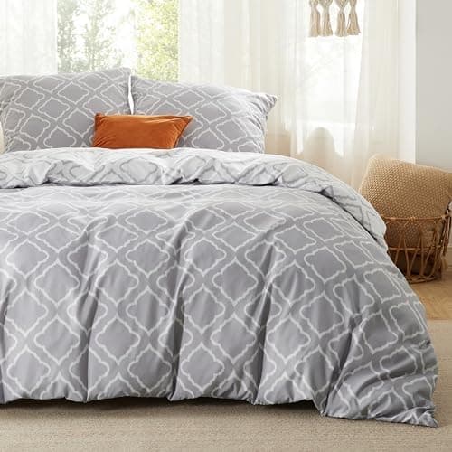 BEDSURE Bettwäsche-Set 135x200 (4-teilig) – Wendebettwäsche OEKO-TEX STANDARD 100 mit Reißverschluss, 2×80x80 Kissenbezü