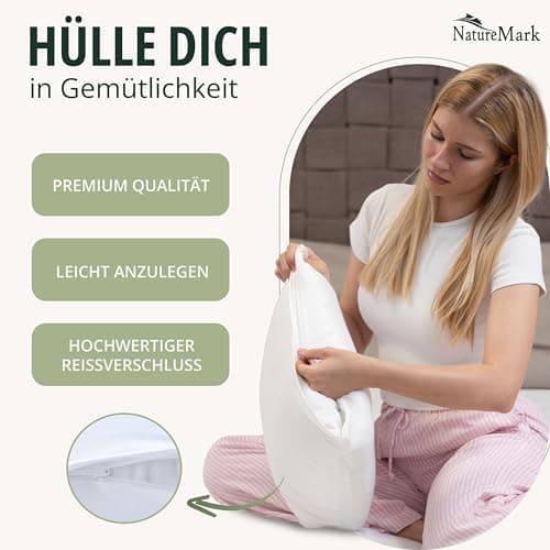 NatureMark Jersey Kissenbezüge – weich & atmungsaktiv, hautfreundlich – 40x40 cm, Anthrazit