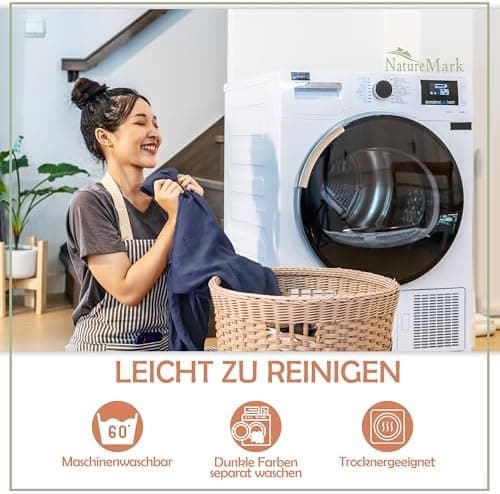 NatureMark Mikrofaser-Spannbettlaken 90x200–100x200 cm, türkis