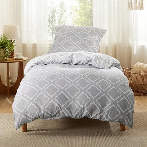 BEDSURE Bettwäsche-Set 135x200 (4-teilig) – Wendebettwäsche OEKO-TEX STANDARD 100 mit Reißverschluss, 2×80x80 Kissenbezü