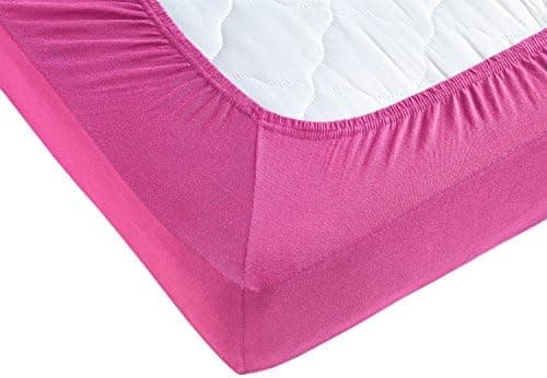 Jersey-Spannbettlaken 100% Baumwolle – 90–100×200 cm, für Matratzen bis 25 cm (Steghöhe bis 23 cm), Beige