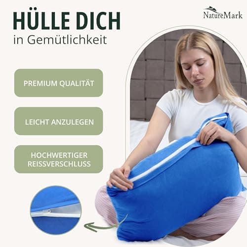 NatureMark Jersey Kissenbezüge – weich & atmungsaktiv, hautfreundlich – 40x40 cm, Anthrazit