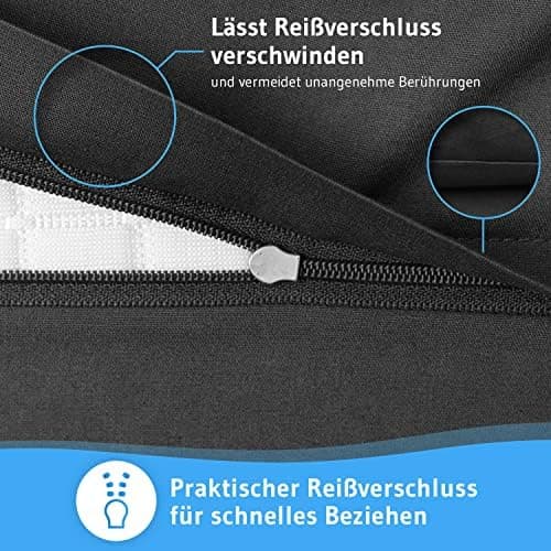 Bettwäsche 135x200 – 100% Renforce Baumwolle (OEKO-TEX STANDARD 100) | Set: Bettbezug 135x200 + Kissenbezug 80x80