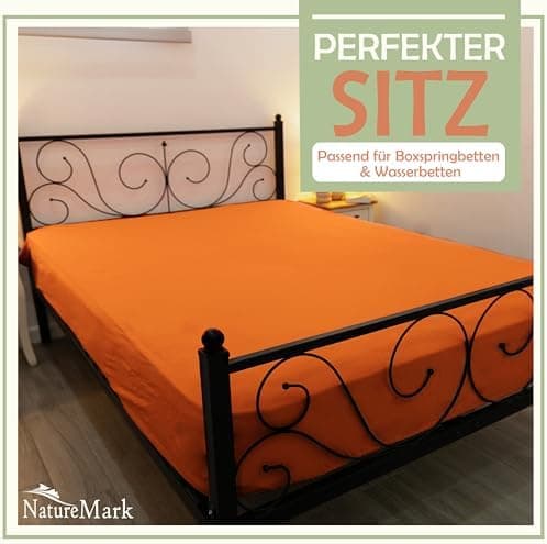 NatureMark Mikrofaser-Spannbettlaken 90x200–100x200 cm, türkis