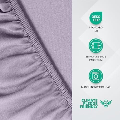 Utopia Bedding Spannbettlaken 180×200 cm – Grau, gebürstete Polyester‑Mikrofaser, OEKO‑TEX zertifiziert