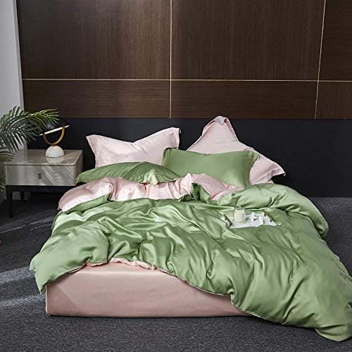 Tencel Bettwäsche-Set, 4-teilig (200×200 cm) – seidenweich & atmungsaktiv, Matcha Grün