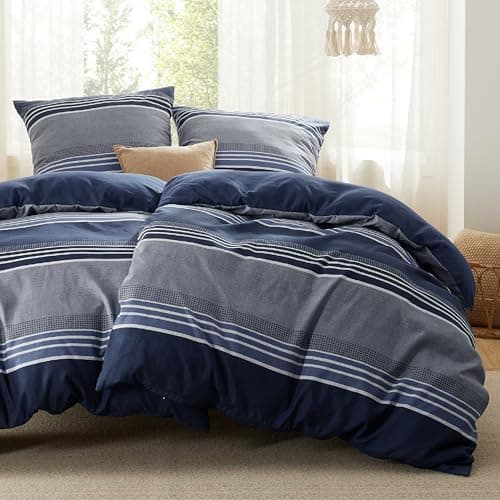 BEDSURE Bettwäsche-Set 135x200 (4-teilig) – Wendebettwäsche OEKO-TEX STANDARD 100 mit Reißverschluss, 2×80x80 Kissenbezü